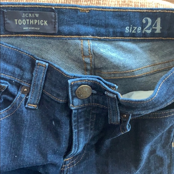 J.Crew dark toothpick jeans size 24! - Picture 3 of 7